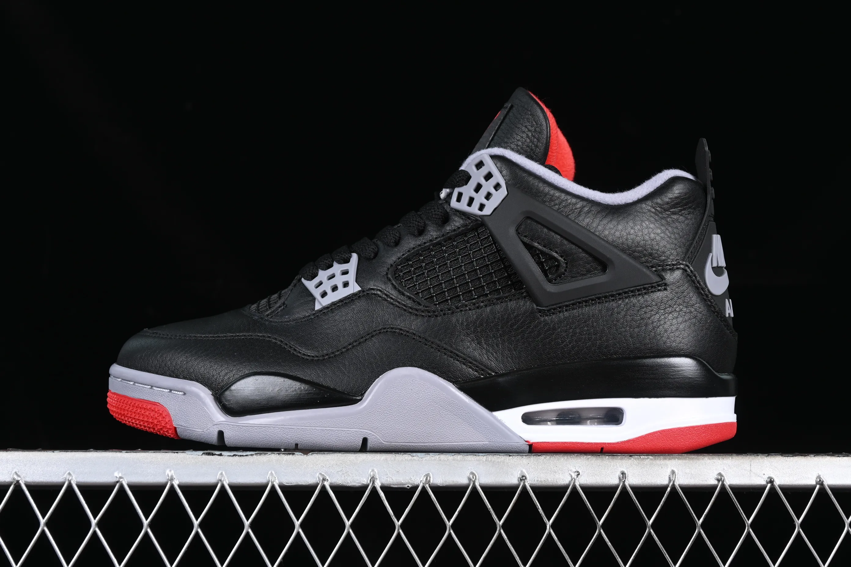 All categories Air Jordan Jordan series basketball shoes Air Jordan 4 pure original Air Jordan 4 Retro "Bred Reimagined" AJ4 Joe 4 black red FV5029-006